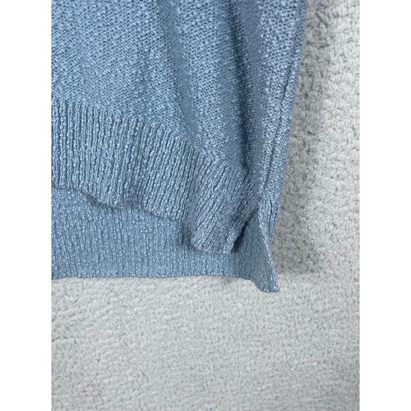 Coldwater Creek Women's Blue Short Sleeve Sweater Top Size S NWT - Picture 9 of 9